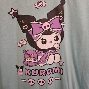Sanrio Kuromi Hello Kitty Tee in Light Blue